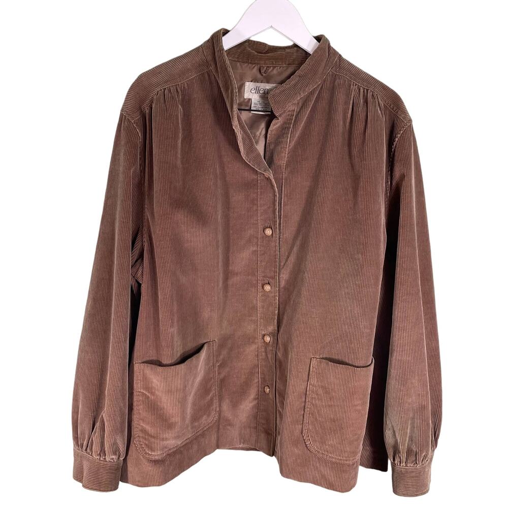 Ellen B Corduroy‎ Lined Jacket Cotton Blend Made in Japan Size 46 XL